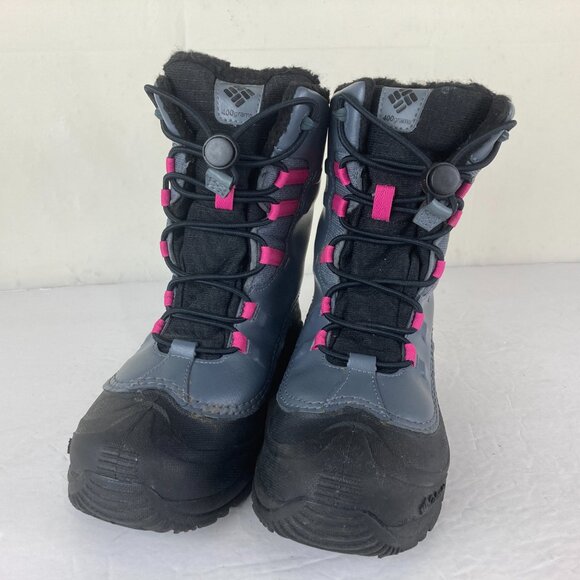 Columbia Big Girls Sz 5 400 gram Insulation Waterproof Winter Snow Boot - Picture 2 of 7